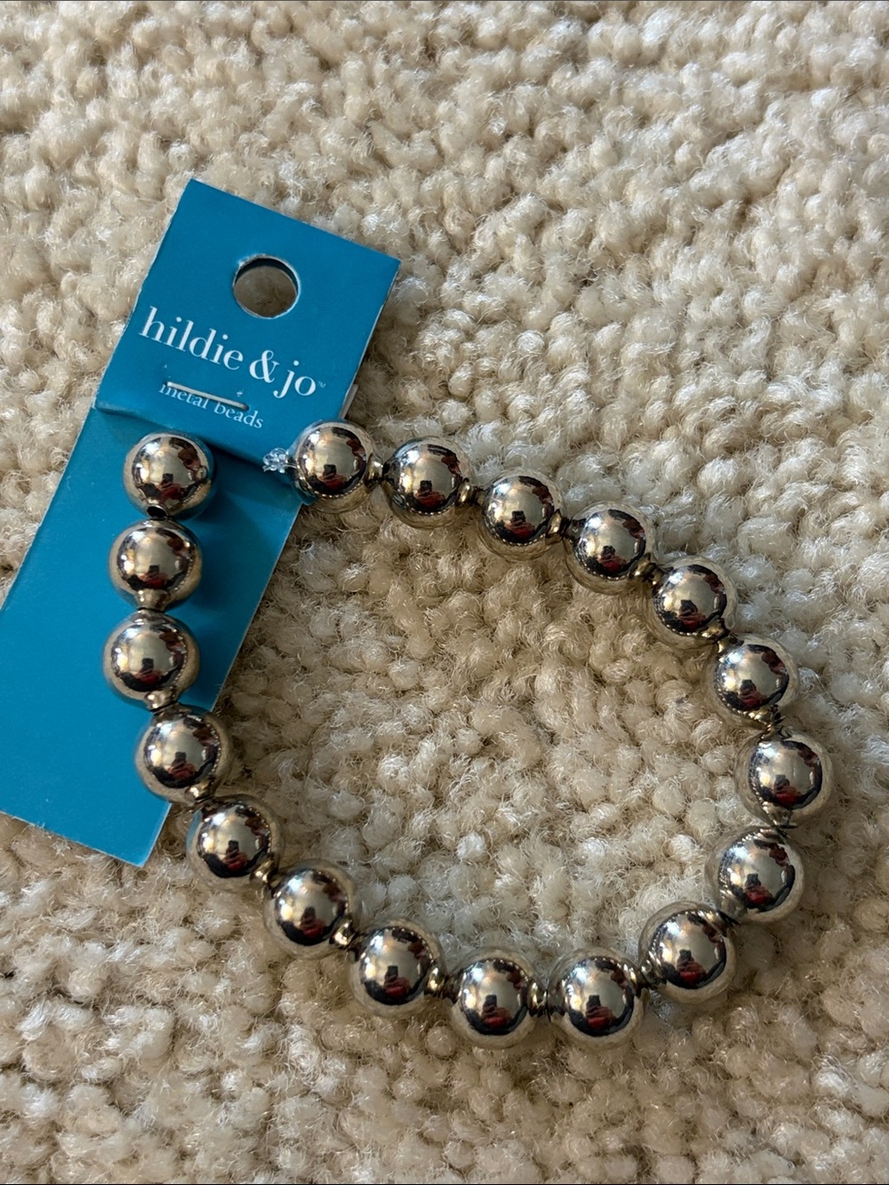 Hildie & Jo Silver-Toned Polished Ball Metal Beaded Bracelet - NWT